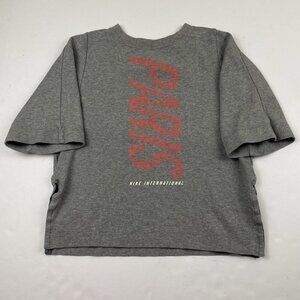 Nike International Paris Cropped T-Shirt Women’s XS Crop Top Gray Crew Neck